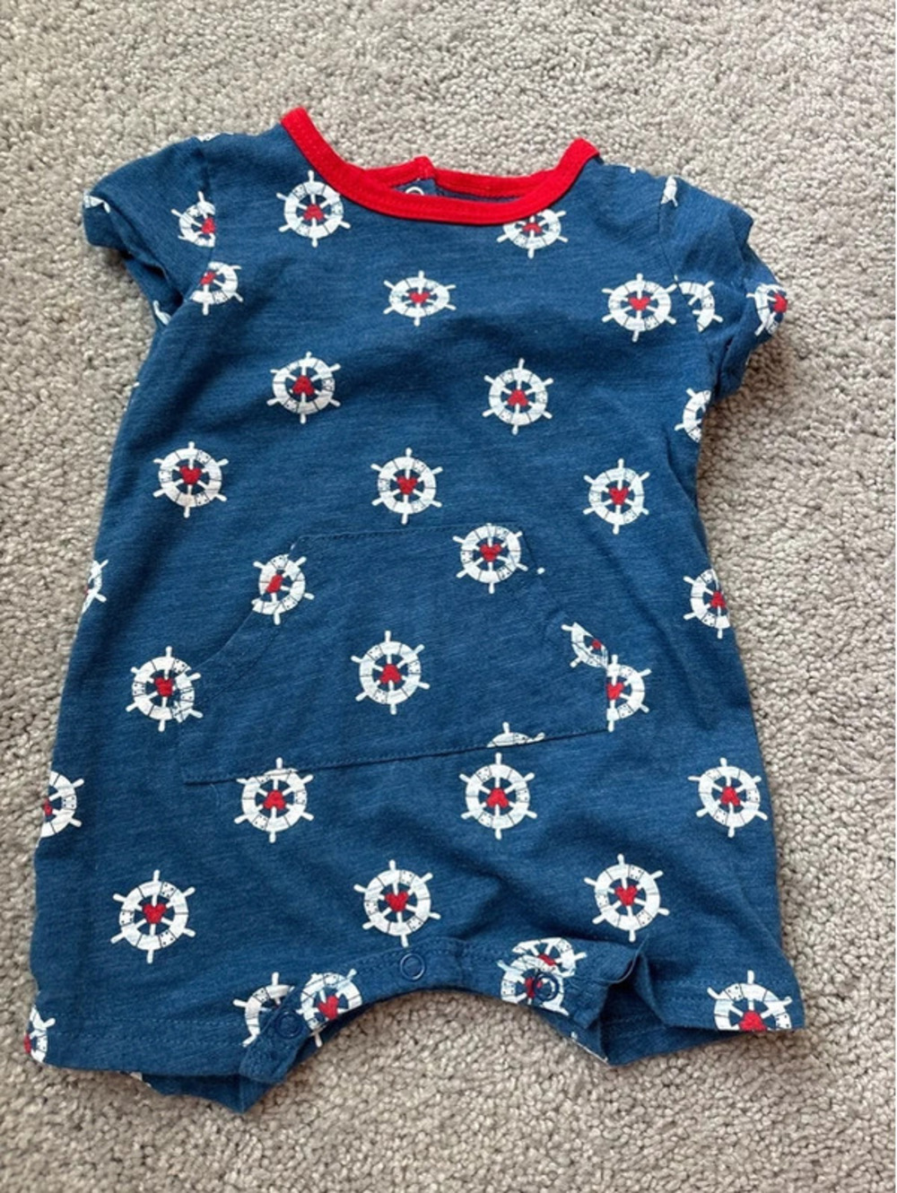 Disney Baby Nautical Boy Romper size 3-6 months EUC